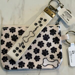🐾 Dog Mom Paw Print Keychain + Coin Pouch 🐾